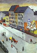 August Macke Our Street in Gray oil painting reproduction